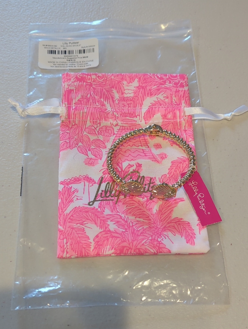 NWT Lilly Pulitzer Shell Search Bracelet
